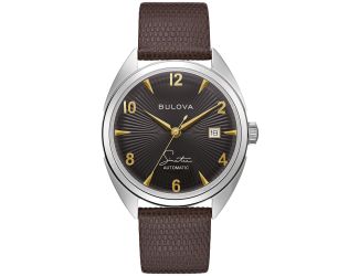 Men's Brown Lizard Strap with Black Dial
