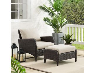 Kiawah 2Pc Outdoor Wicker Chair Set