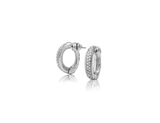Antiqua Pave Snuggy Earrings. Length: 3/4"Width: 1/4"