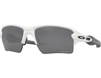 Flak 2.0 XL Sunglasses - Polished White/Prizm black Polarized
