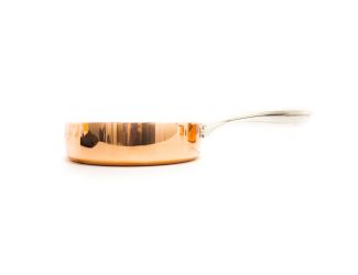Copper Tri-Ply 8" Covered Deep Skillet, Non-Hammered
