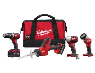 M18 Cordless 4-Tool Combo Kit - Drill/Driver Recip Saw Impact Driver Light