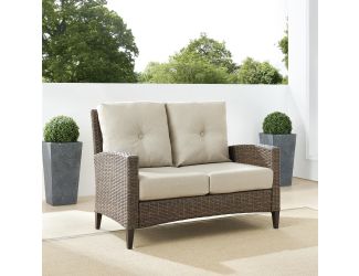 Rockport Outdoor Wicker High Back Loveseat