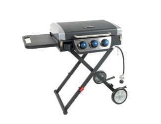 Razor 3-Burner Griddle w/Cart, Side Shelf, & Lid