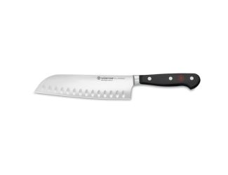 7" Classic Hollow Edge Santoku Black