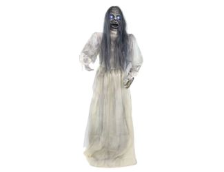 Lifesize Haunted Woman Prop with Lights and Sound, Indoor/Covered Outdoor Halloween Decoration
