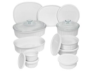French White 18pc Round & Oval Bakeware Set