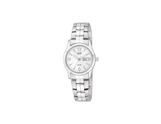Ladies Quartz Silver-Tone Stainless Steel Watch Silver Dial