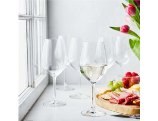 Predicat 6pc Burgundy White Wine Glass Set