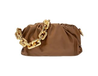 Bottega Veneta The Chain Pouch Brown Calfskin Leather Shoulder Bag