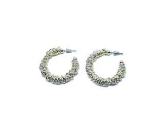 Silver Coiled Hoop Earrings