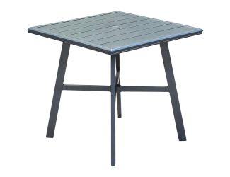 All-Weather Commercial-Grade Aluminum 30" Square Slat-Top Bistro Table