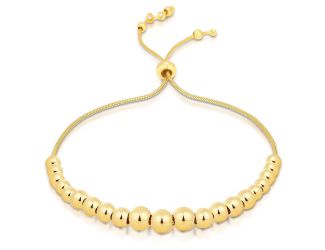 Bolo Bead Bracelet Yellow Gold