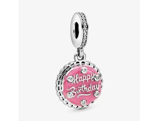 Pink Birthday Cake Dangle Charm