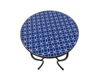 Mosaic Art Collection - Alpine Accent Table - Blue