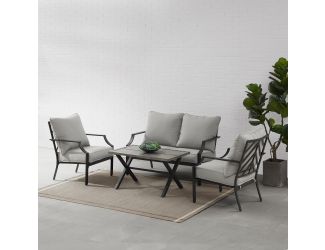 Otto 4Pc Outdoor Loveseat Patio Furniture Set