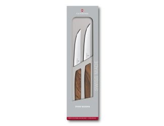 Swiss Modern 2pc Steak Knife Set Walnut