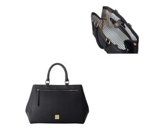 Saffiano Zip Satchel