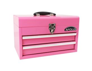 14" 2-Drawer Steel Tool Chest Pink