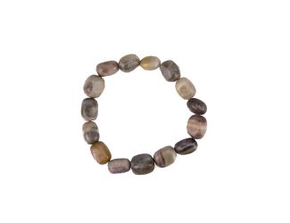 Slate Gray Marble Stretch Bracelet