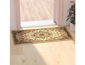 Multipurpose Ivory Persian Style Olefin Medallion Motif Area Rug - 2x3