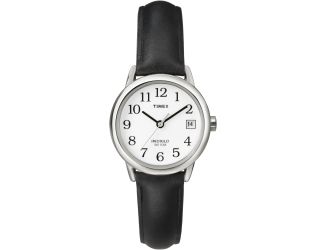 Women's Easy Reader Black Leather Strap Watch