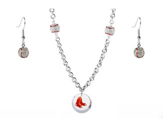 Baseball Set Red Sox Necklace Exclusive
