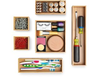 Set of 6 Bamboo Drawer Organizers