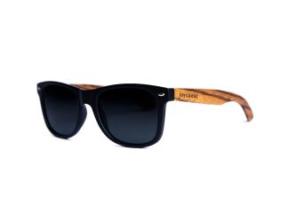 Zebu - Zebrawood Sunglasses Wooden Sunglasses Ice Blue