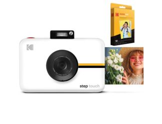 Kodak Step Touch 13MP Digital Camera & Instant Printer with 3.5" LCD + 50-pack Zink paper (white)