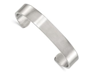 Stainless Steel Brushed Cuff Bangle