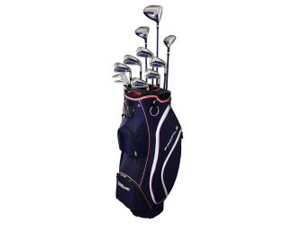 Wilson Women's Profile Complete Set With Cart Bag - Right Hand Petite/Blue/Pink/Women's Flex