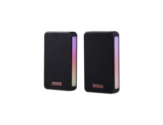 Dual Light Up Wall Mounted Speakers w/ Rechargeable Battery