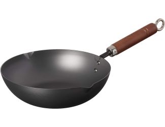 9" Yoshikawa Series Black Steel Deep Fry Pan