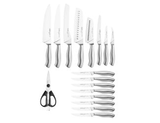 Insignia Steel 18pc Stainless Steel Knife Block Set