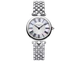Ladies FC Classic Quartz Silver-Tone Stainless Steel Bracelet watch, White dial