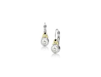Antiqua CZ French Wire Lever Back Earrings by John Medeiros Jewelry Collections7/8"L x 3/8"W.