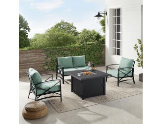 Kaplan 4Pc Outdoor Conversation Set W/Fire Table