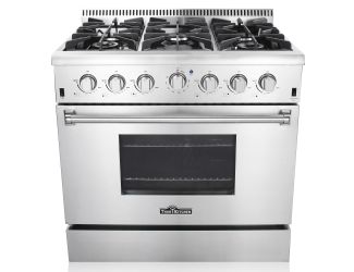 36" Professional 6 Burner Gas Range-Stainless Steel