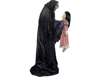 Soul Sucker Demon Reaper by Tekky, Premium Talking Halloween Animatronic, Plug-In or Battery