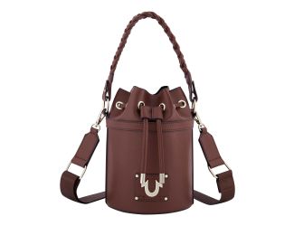 Women's Braided Handle Bucket Bag Size 6x6x6
