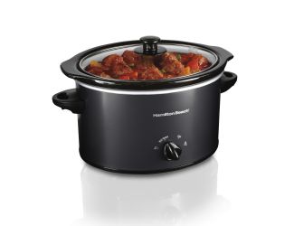 3 Qt Oval Slow Cooker Black
