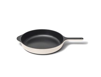 12" Enameled Cast Iron Large Skillet Cream