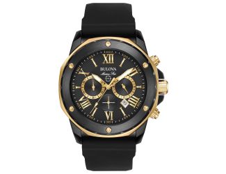 Men's Black Strap Watch
