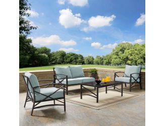 Kaplan 4Pc Outdoor Loveseat Patio Furniture Set
