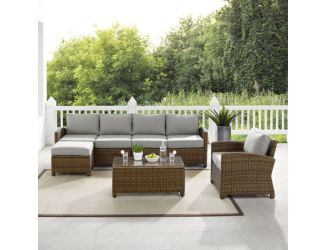 Bradenton 5Pc Wicker Outdoor Sectional Patio Furniture Set