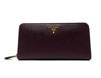 Women's Large Zip Around Saffiano Wallet Size 4.05"x 7.8