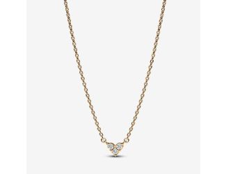 Triple Stone Heart Collier Necklace