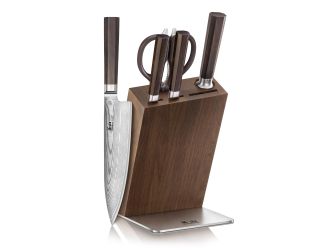 6-Piece Maya Series HUA Knife Block Set - Walnut