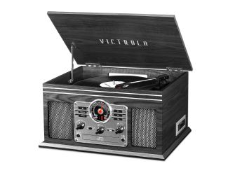 Wooden 6-In-1 Nostalgic Classic Turntable with Bluetooth
